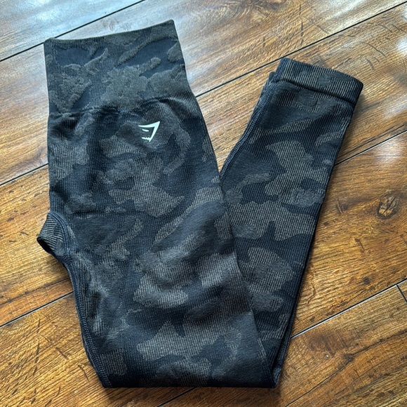 Gymshark Ribbed  Camouflage Leggings - Picture 1 of 3